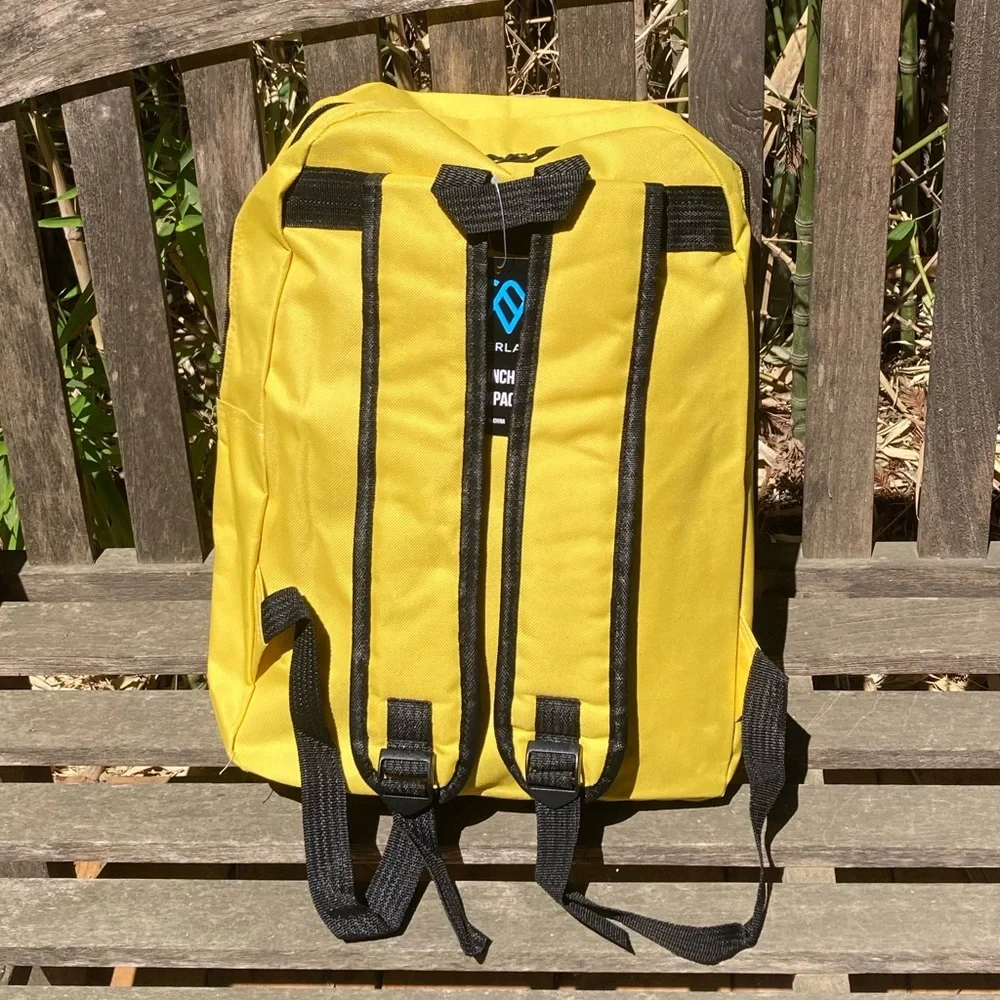 Yellow Backpack with Black Trim New